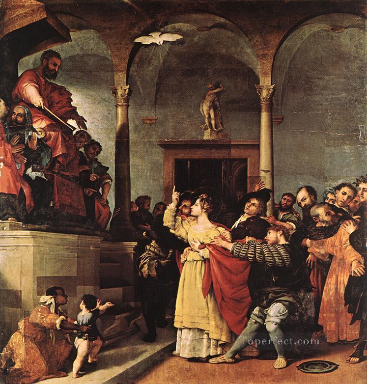 裁判官の前の聖ルーシー 1532年 ルネッサンス ロレンツォ・ロット油絵